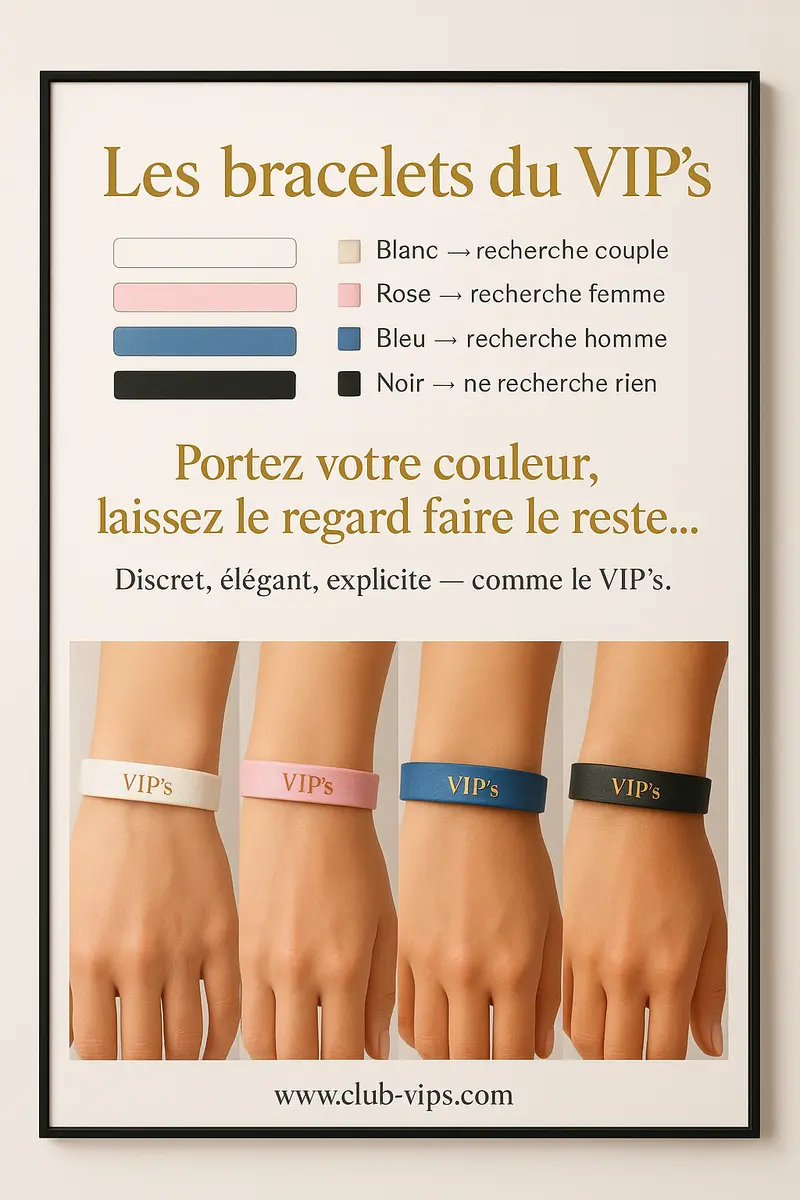 Bracelets de couleurs du VIP’S