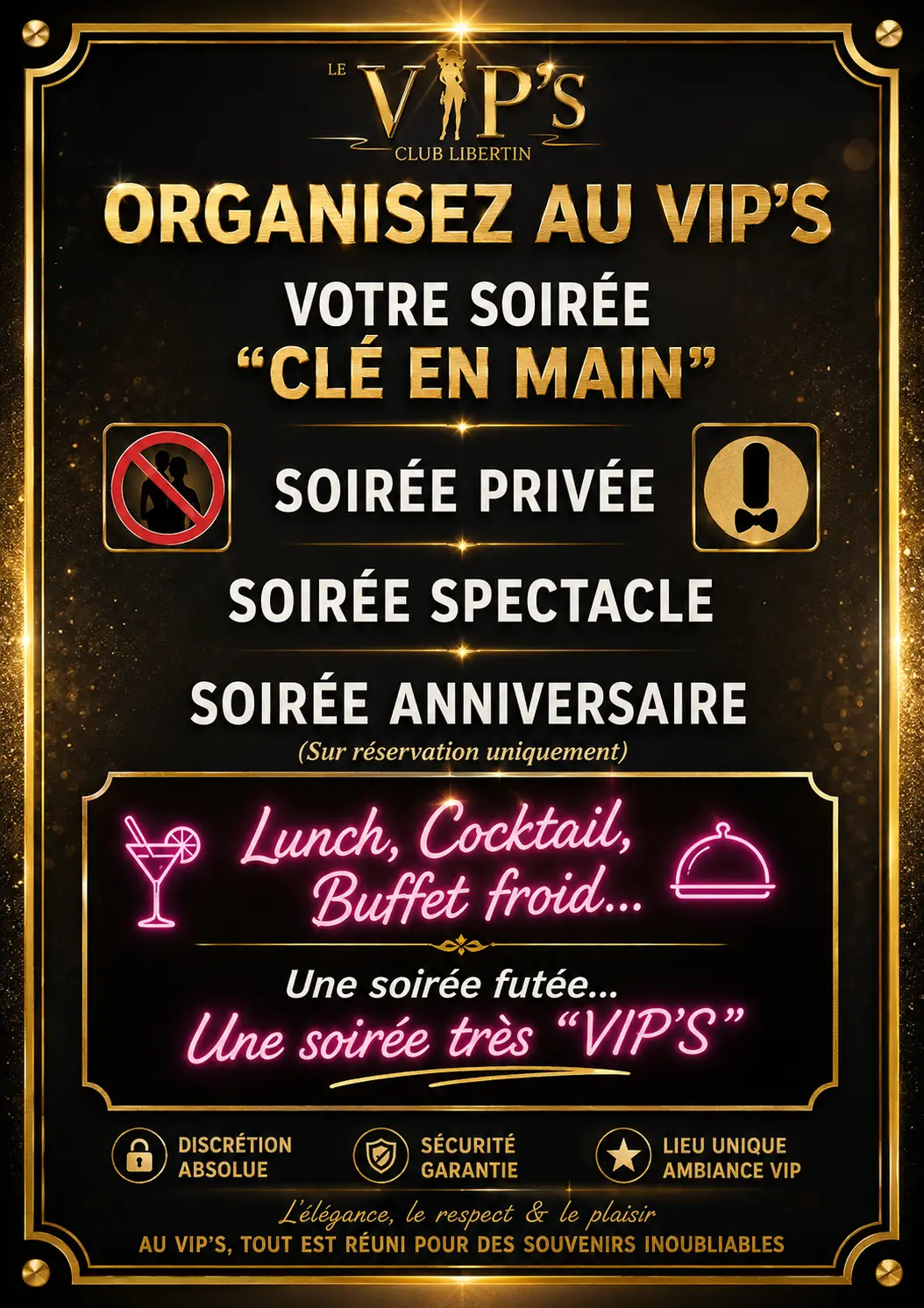 Affiche pour privatiser Le VIP’S
